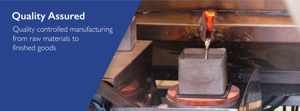 Quality Assured - Quality controlled manufacturing from raw materials to finished goods