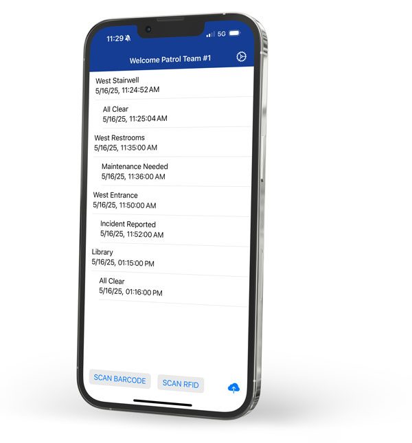 Videx Data Store Mobile on a cell phone